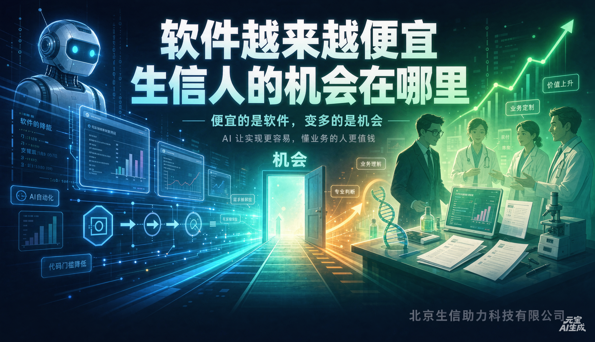 软件越来越便宜，生信人的机会在哪里